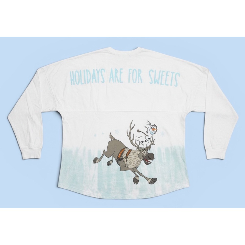 Disney Parks Frozen Spirit Jersey Olaf Sven Reindeer Holiday Shirt Epcot XXL